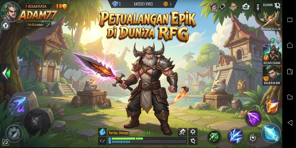 Screenshot gameplay ADAM77 menampilkan aksi pertempuran yang mendebarkan.