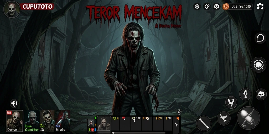 Tampilan gameplay mencekam dari CUPUTOTO yang penuh ketegangan.