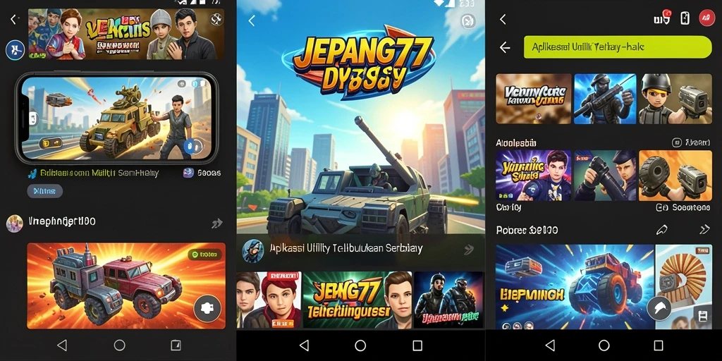 Tampilan antarmuka utama JEPANG77 dengan fitur Utility yang menarik.