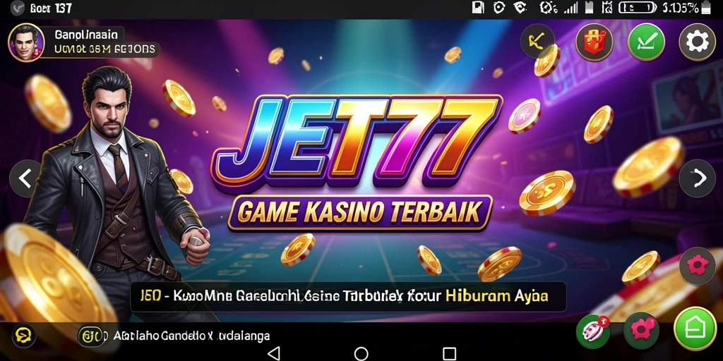 Tampilan gameplay JET77 yang menarik dengan berbagai permainan kasino.