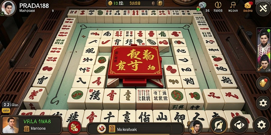 Tampilan gameplay seru dalam PRADA188 dengan grafis Mahjong yang memukau.