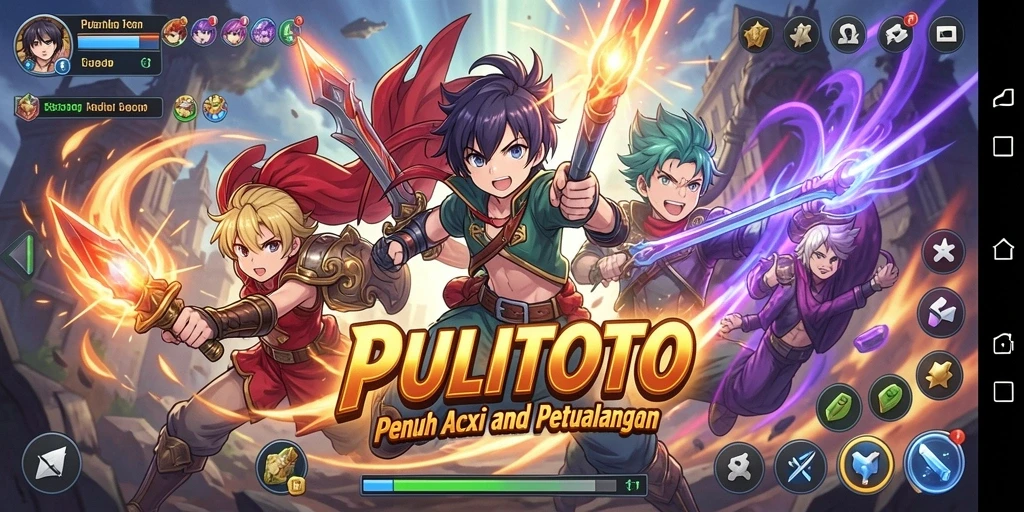 Tampilan cerah dan menarik dari gameplay PULITOTO.